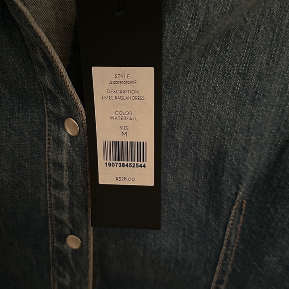 NWT Veronica Beard Denim (Size Medium)  Estee Raglan Dress - Picture 6 of 7
